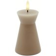 Nordic Sculpture Stumpekerze Kegel LED &Oslash;6,7/H10 cm, Helles Karamell
