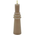 Nordic Sculpture Stumpekerze Ringet LED &Oslash;6,1/H21,7 cm, Helles Karamell