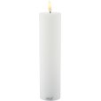 Stumpenkerze LED Wiederaufladbar &Oslash;7,5 cm/H20 cm, Wei&szlig;