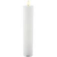 Stumpenkerze LED Wiederaufladbar &Oslash;5 cm/H20 cm, Wei&szlig;