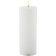 Stumpenkerze LED Wiederaufladbar &Oslash;5 cm/H25 cm, Wei&szlig;