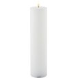Stumpenkerze wiederaufladbar LED H30 cm, Wei&szlig;