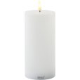 Exclusive Stumpenkerze LED &Oslash;7,5 cm/H15 cm, Wei&szlig;