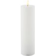Exclusive Stumpenkerze LED &Oslash;7,5 cm/H25 cm, Wei&szlig;
