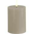 Stumpekerze LED &Oslash;7,5/H10 cm, Warm Grey
