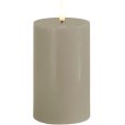 Stumpekerze LED &Oslash;7,5/H12,5 cm, Warm Grey