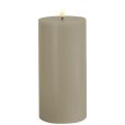 Stumpekerze LED &Oslash;7,5/H15 cm, Warm Grey