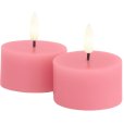 Teelicht LED 2er Set &Oslash;4,5/H2,2 cm, Alte Rose