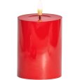 Stumpenkerze LED &Oslash;7,5/H10 cm, Rot