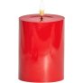Stumpenkerze LED 7,5/H10 cm, Rot