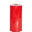 Stumpenkerze LED &Oslash;7,5/H15 cm, Rot