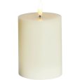 Stumpenkerze LED &Oslash;7,5/H10 cm, Ivory