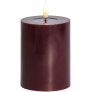 Stumpenkerze LED 7,5/H10 cm, Bordeaux