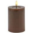 Stumpenkerze LED &Oslash;7,5/H10 cm, Toffee