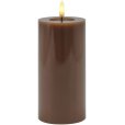 Stumpenkerze LED &Oslash;7,5/H15 cm, Toffee