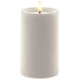 Stumpenkerze LED &Oslash;7,5/H10 cm, Velour/Irory