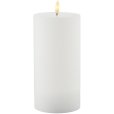 Wiederaufladbare Stumpenkerze LED H20 cm, Wei&szlig;