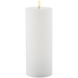 Wiederaufladbare Stumpenkerze LED H25 cm, Wei&szlig;