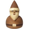 Weihnachtsmann, Weihnachtsmann 10 cm, Dunkles Mahagoni