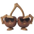 Kirschen Cha-Cha Cherries 12 cm, Dunkles Mahagoni