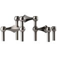Kerzenhalter 3er Set, Schwarzes Chrom