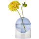 Stehende Blumenvase Bubble H10 cm, Blau