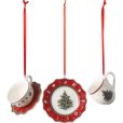 & Boch Toy's Delight Christbaumschmuck 3er Set 7 cm, Rot