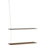 Regal 80 cm, Ger&auml;ucherte Eiche/Messing