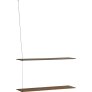 Regal 80 cm, Ger&auml;ucherte Eiche/Stahl