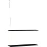 Regal 80 cm, Sort Eg/Messing