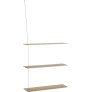 XL Regal 80 cm, Wei&szlig; Pigmentierte Eiche/Stahl