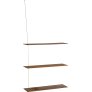 XL Regal 80 cm, Ger&auml;ucherte Eiche/Messing