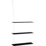 XL Regal 80 cm, Sort Eg/Messing