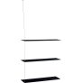 XL Regal 80 cm, Schwarzeiche/Stahl