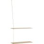 Regal 60 cm, Wei&szlig; Pigmentierte Eiche/Messing