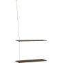 60 cm, Ger&auml;ucherte Eiche/Messing