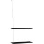 Regal 60 cm, Schwarzeiche/Stahl