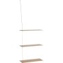 Regal XL 60 cm, Wei&szlig; Pigmentierte Eiche/Messing