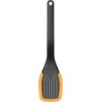 Pfannenwender mit Silikon 29 cm, Schwarz/Orange