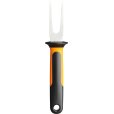 Fischgabel 6,8 cm, Schwarz/Orange