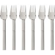 Kuchengabel 6er Set.15,2 cm, Matt/Blankstahl