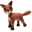 Stehender Fuchs Foxy 18,5 cm, helles Mahagoni