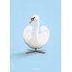 White Swan Poster A5, Hellblau