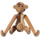 Monkey Mini Überarbeitet 9,5 cm, Gemischtes Holz