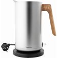 Elektrischer Wasserkocher 1,5 L, Stahl/Eiche