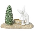 Christmas Kiss Stumpenkerzenhalter  H11,5 cm, Weiß
