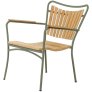 Loungesessel, Olivgrün mit Teak