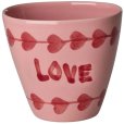 Becher 30 cl, Love/Pink