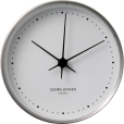 Wanduhr 10 cm, Edelstahl/Wei&szlig;