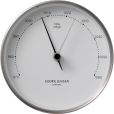 Barometer 10 cm, Edelstahl/Wei&szlig;